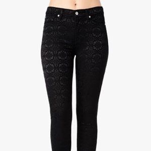 7 FOR ALL MANKIND Skinny Jean Black Jacquard